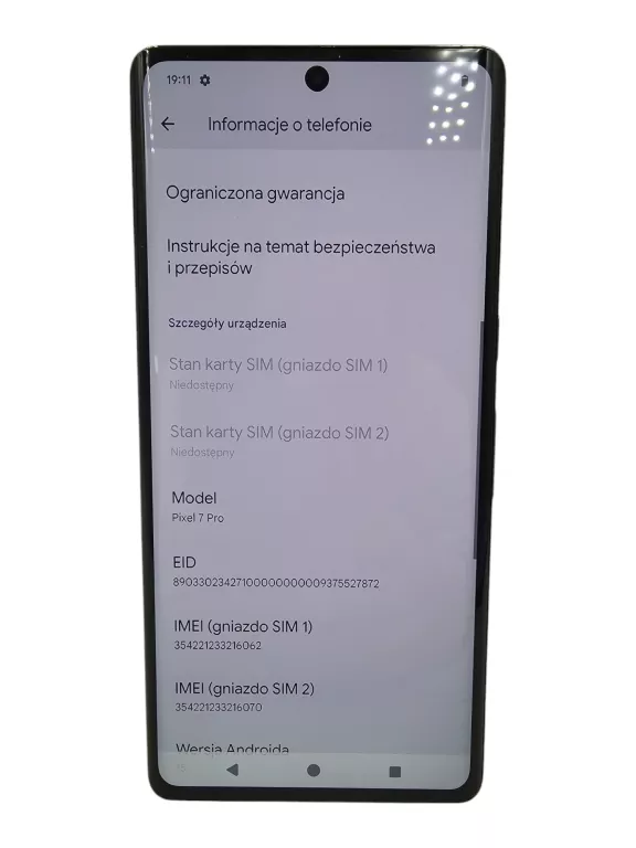 TELEFON GOOGLE PIXEL 7 PRO  12/128GB