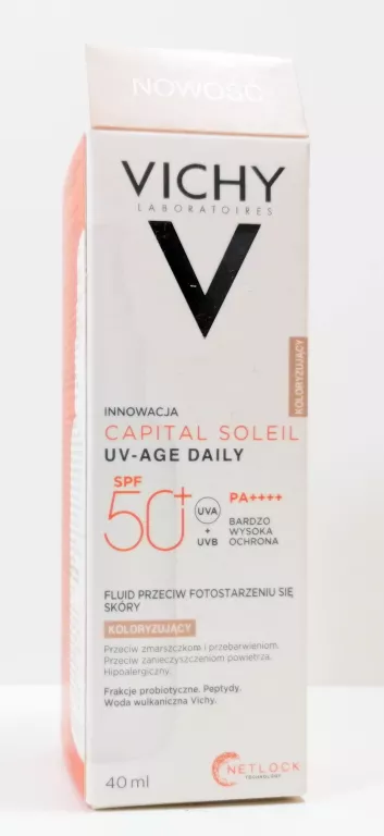 VICHY CAPITAL SOLEIL UV-AGE DAILY LEKKI FLUID KOLORYZUJĄCY SPF50+ 40 ML