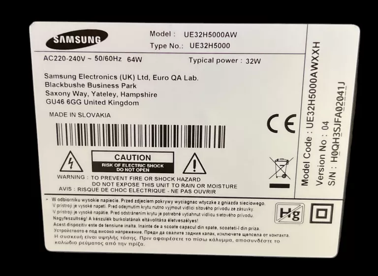 TELEWIZOR SAMSUNG UE32H5000