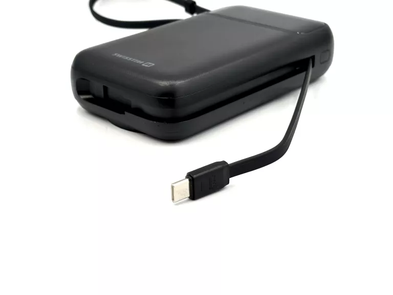 SWISSTEN POWERBANK 20000 MAH QI PD 20W BEZPRZEWODOWE+ KABLE USB-C LIGHTNIN