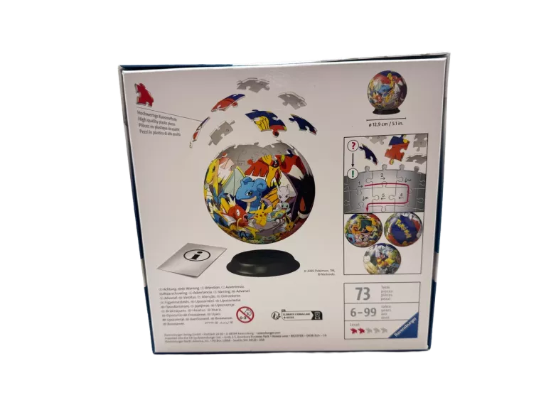 RAVENSBURGER PUZZLE 3D KULA: POKEMON 72 ELEM