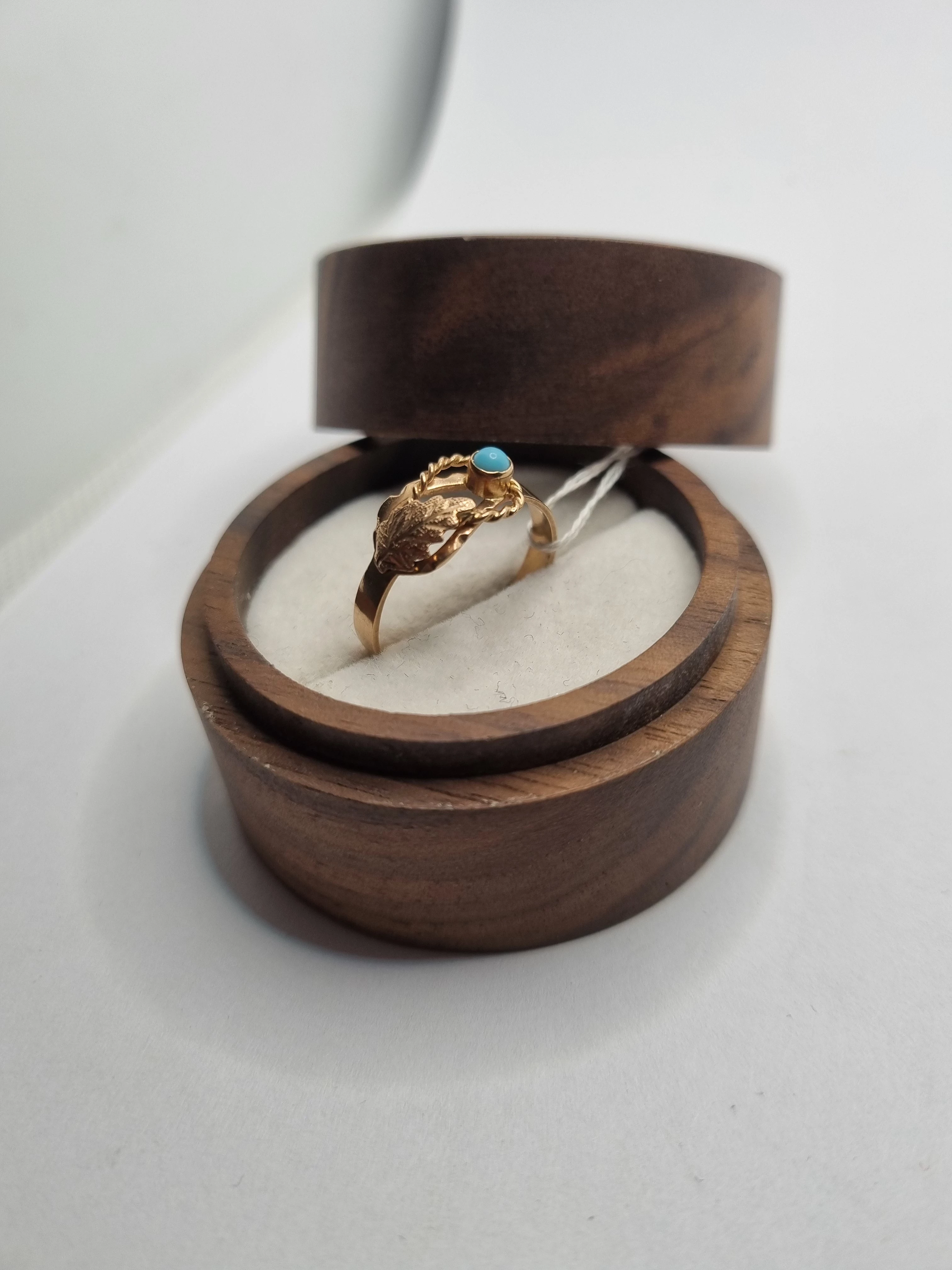 zloty-pierscionek-z-turkusem-i-listkami-175g-r14-585-stan-11323-2