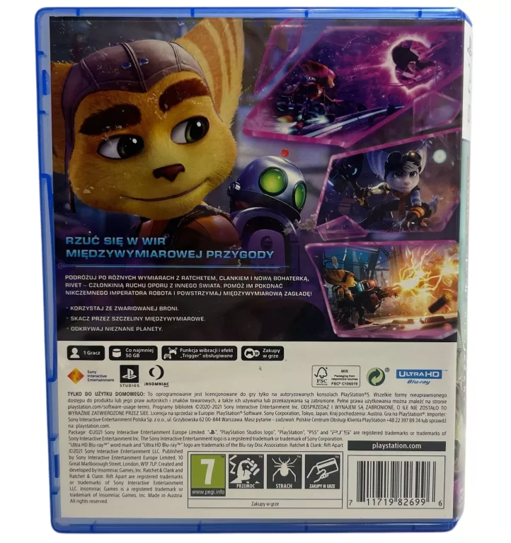 GRA NA KONSOLĘ PS5 RATCHET&CLANK RIFT APART