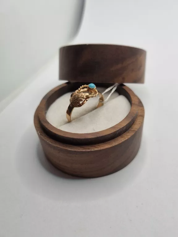 zloty-pierscionek-z-turkusem-i-listkami-175g-r14-585-stan-11323-2