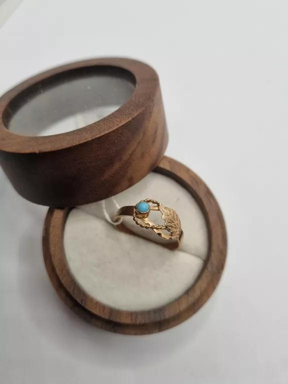 zloty-pierscionek-z-turkusem-i-listkami-175g-r14-585-krolowej-jadwigi-20d-dabrowa-gornicza