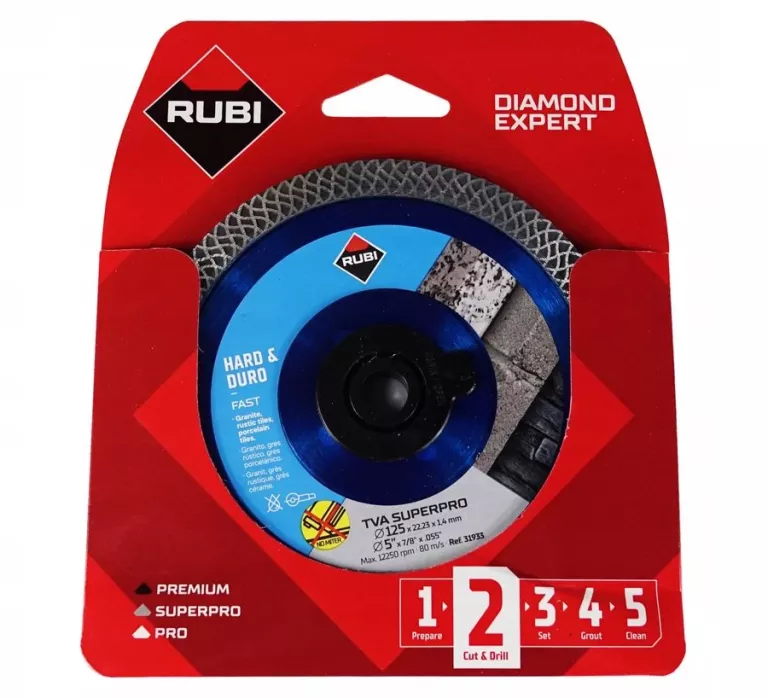 TARCZA DIAMENTOWA RUBI TVA 125MM SUPERPRO 31933