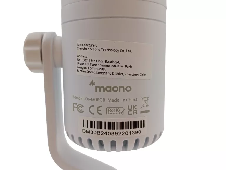 MIKROFON DYNAMICZNY GAMINGOWY MAONO DM30RGB BIAŁY