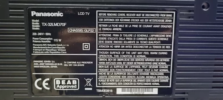 TV PANASONIC TX-32LMD70F