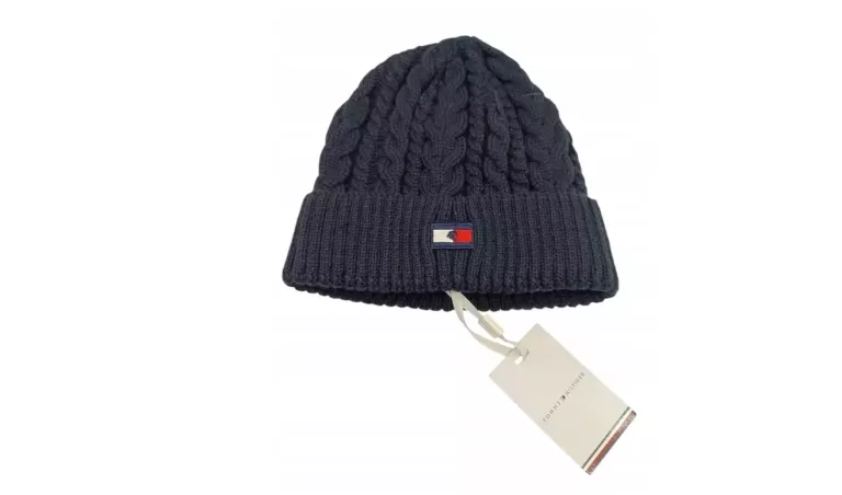 CZAPKA TOMMY HILFIGER GRANATOWA UNISEX UNIWERSALNY