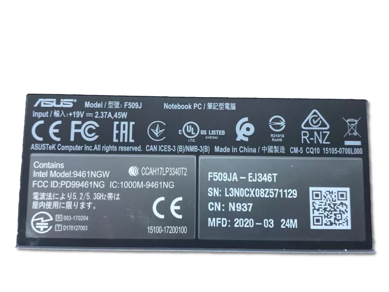 LAPTOP ASUS F509JA
