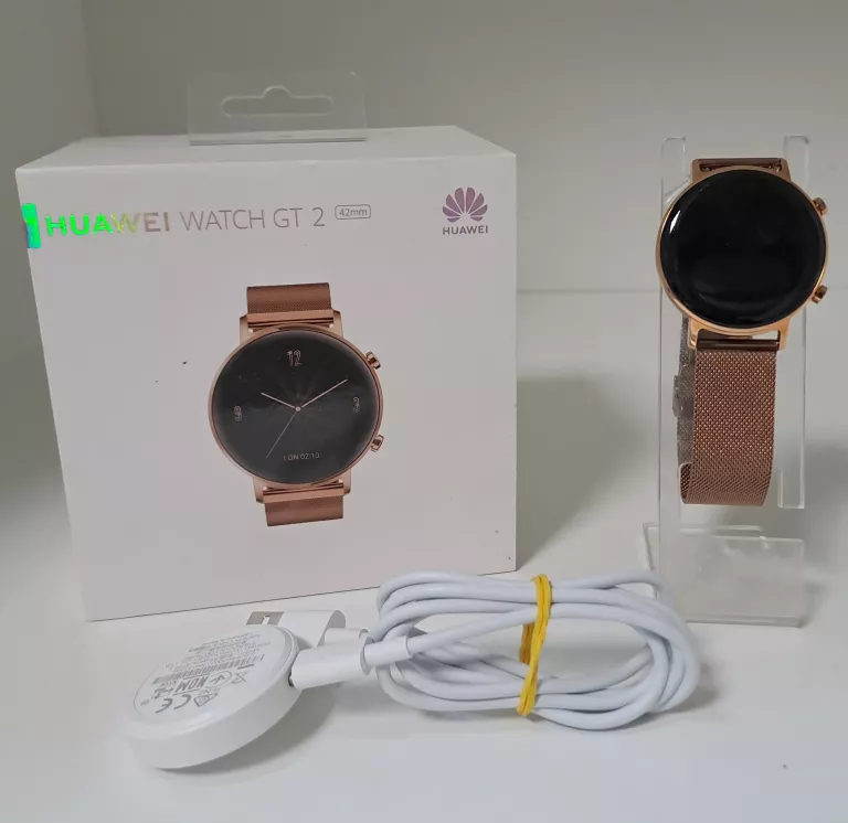 SMARTWATCH HUAWEI WATCH GT 2 ZŁOTY 42MM KOMPLET