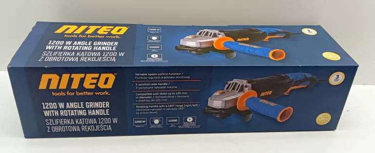 SZLIFIERKA KĄTOWA SIECIOWA NITEO 1200 W