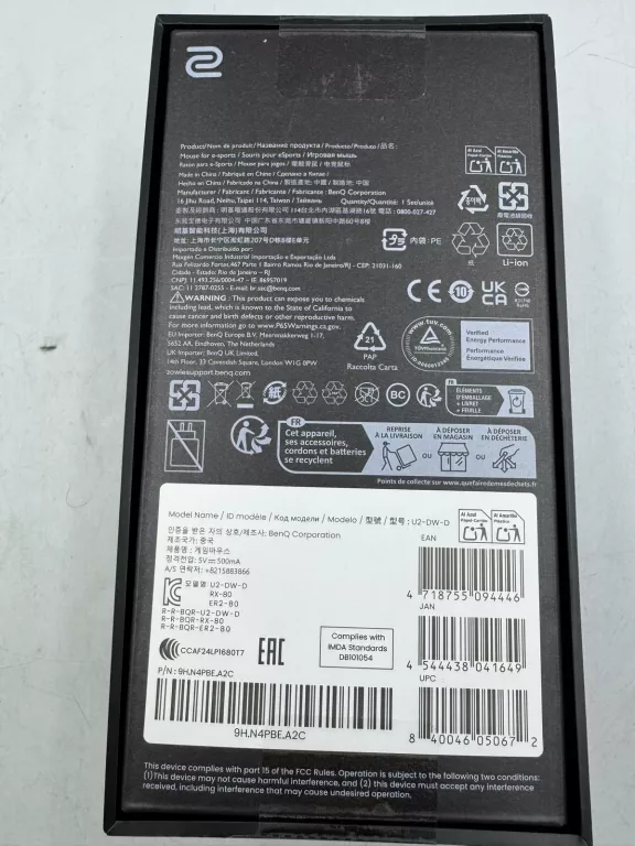 ZOWIE BENQ U2 WIRELESS BEZPRZEWODOWA MYSZ DLA GRACZY