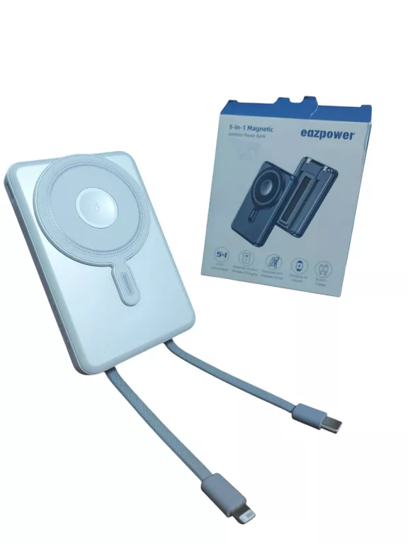 POWERBANK 5-IN-1 MAGNETIC 10000MAH USB-C-LIGHTNING