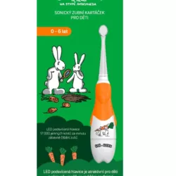 WODOODPORNA SZCZOTECZKA SONICZNA DLA DZIECI 0-5LAT BOB I BOBEK+2 KOŃCÓWKI