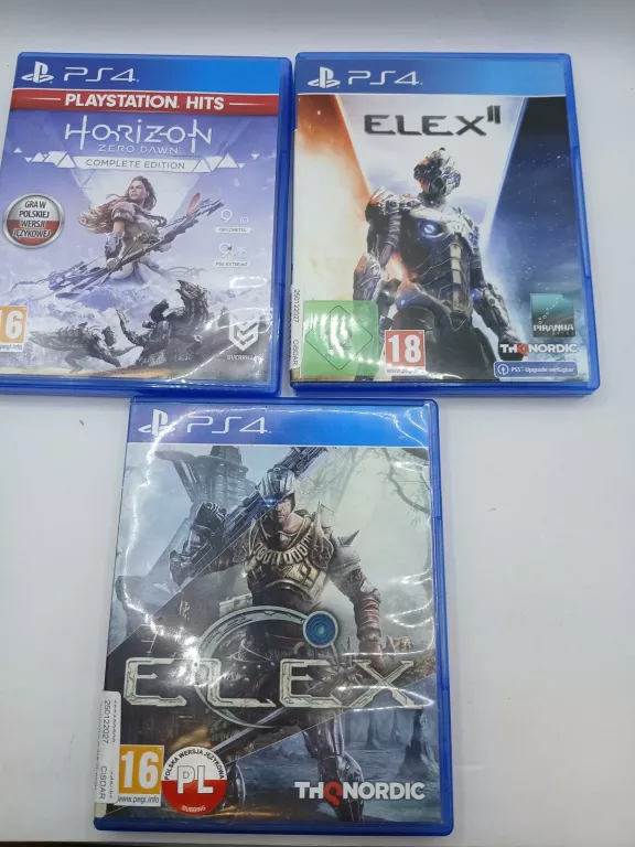 3 GRY NA PS4 ELEX/ HORIZON/ELEX2 ZESTAW GIER PAKIET