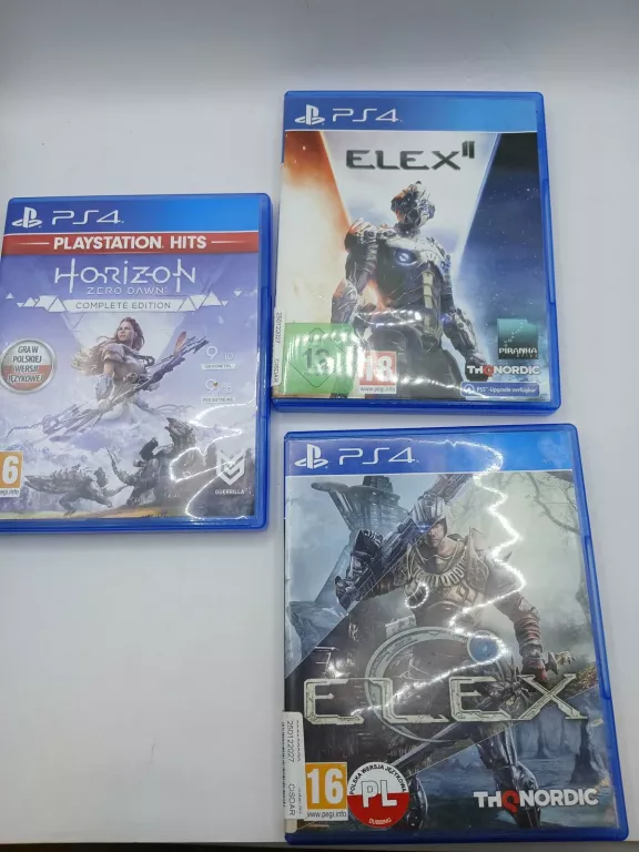 3 GRY NA PS4 ELEX/ HORIZON/ELEX2 ZESTAW GIER PAKIET