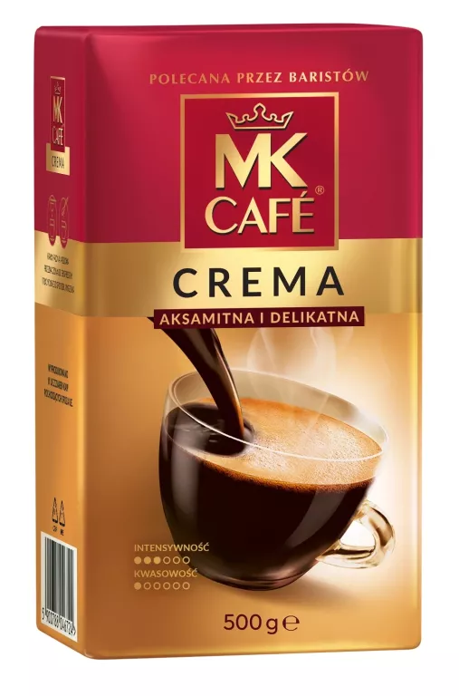 KAWA MIELONA MK CAFE CREMA 500G - AKSAMITNA I DELIKATNA