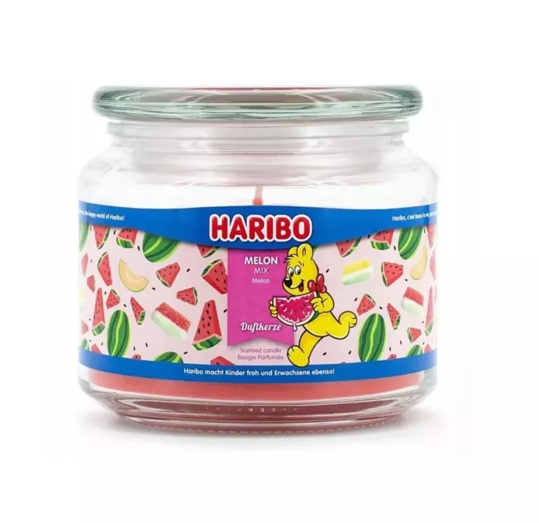 ŚWIECA W SZKLE ZAPACHOWA HARIBO MELON MIX - 300G