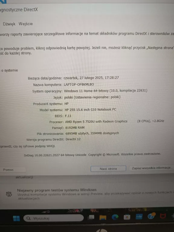 LAPTOP HP 255 G10 15.6 + ZASILACZ + MYSZKA