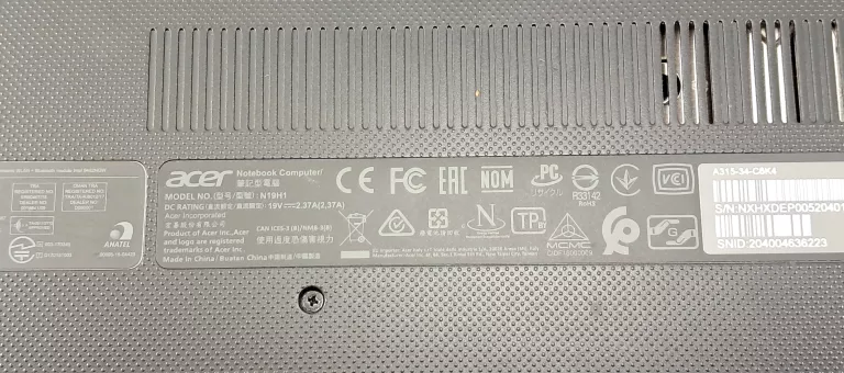 LAPTOP ACER ASPIRE 3 A315-34 15,6" N4020 4GB /128GB SSD WIN 11 KARTON