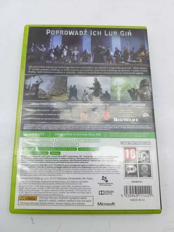 DRAGON AGE INKWIZYCJA XBOX360