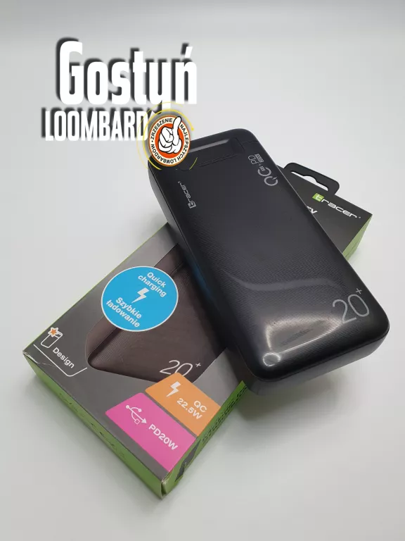 POWERBANK TRACER VOLTX 20000 MAH PD+OC3.0 22.5W CZARNY