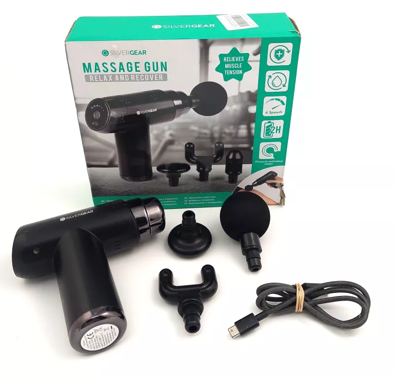 PISTOLET DO MASAŻU SILVERGEAR MASSAGE GUN KOMPLET