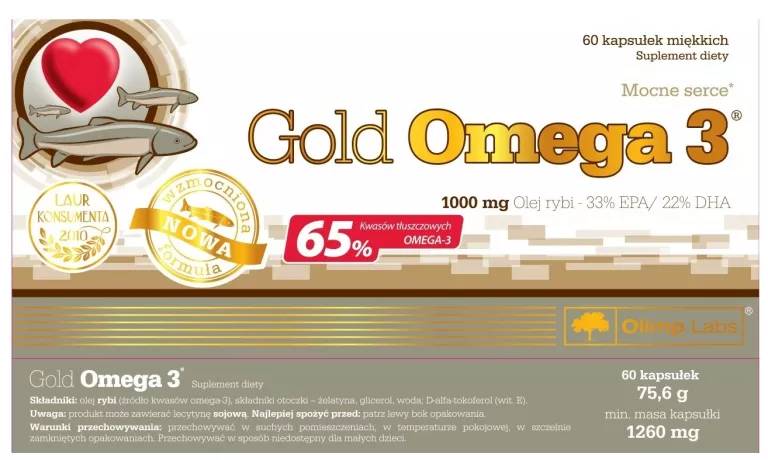 OLIMP GOLD OMEGA 3 1000 MG MOCNE SERCE 60 KAPS.