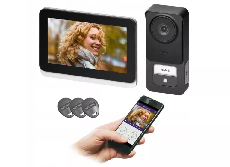 PHILIPS WELCOMEEYE CONNECT 3 ZESTAW WIDEODOMOFON 2-ŻYŁ. WI-FI DOTYKOWY 7"