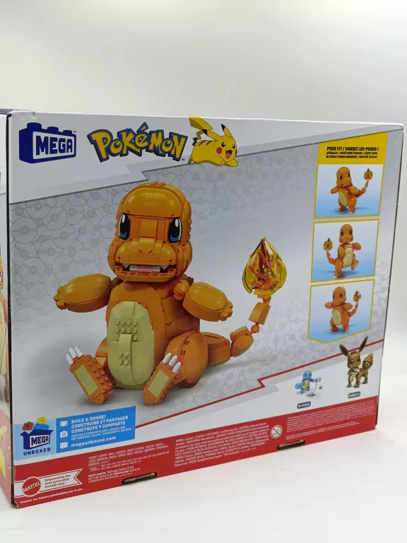 MEGA BLOKS MEGA POKÉMON - JUMBO CHARMANDER HHL13 KLOCKI POKEMON 750 EL