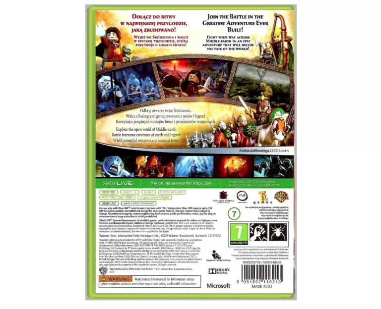 GRA NA XBOX360 LEGO LORD OF THE RINGS