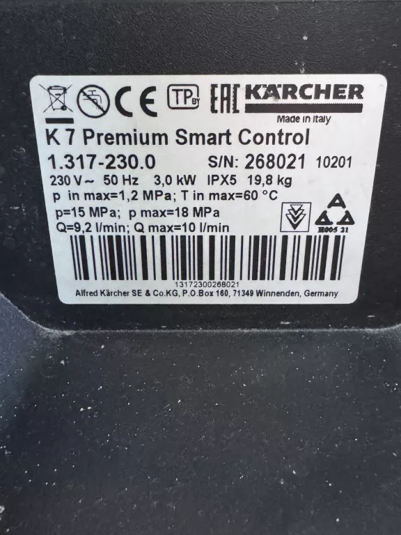 KARCHER K7 PREMIUM SMART CONTROL 1.317-230.0