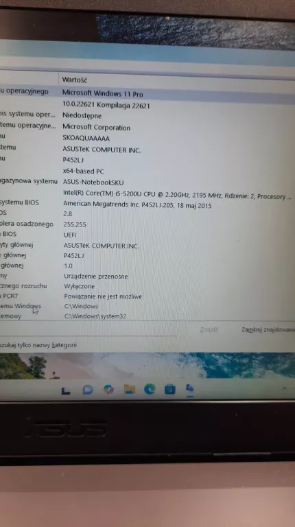 LAPTOP ASUS P2420L / INTEL CORE I5 / 16GB / DYSK 200GB / *OPIS* / *OKAZJA*