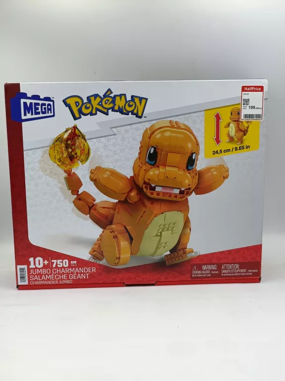 MEGA BLOKS MEGA POKÉMON - JUMBO CHARMANDER HHL13 KLOCKI POKEMON 750 EL