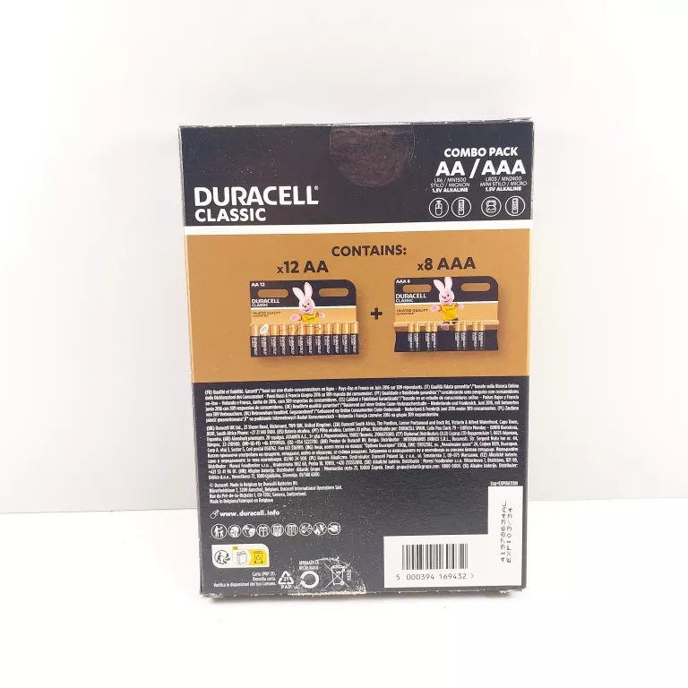 BATERIA ALKALICZNA DURACELL AA 12SZT. /AAA 8SZT. (R3) 20 SZT #IGŁA