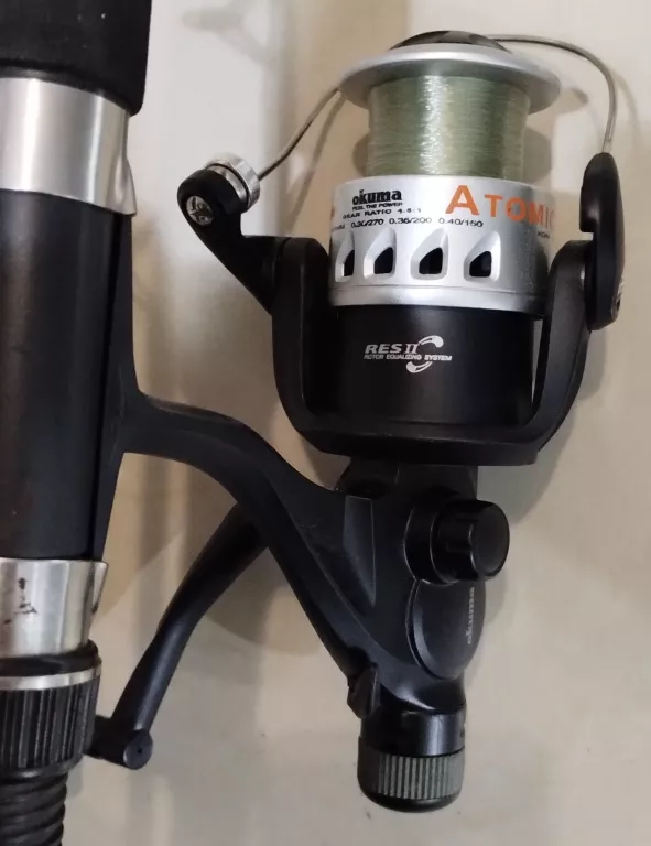 KIJ DO WĘDKI + KOŁOWROTEK OKUMA ATOMIC AMR-40