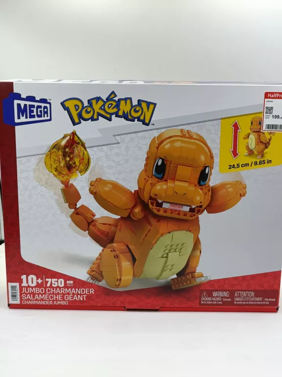 MEGA BLOKS MEGA POKÉMON - JUMBO CHARMANDER HHL13 KLOCKI POKEMON 750 EL