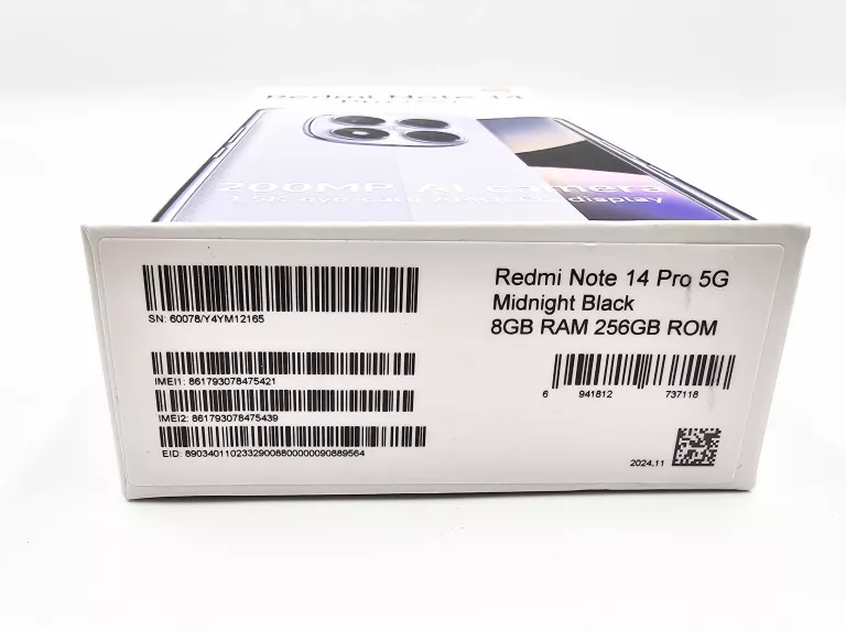 TELEFON XIAOMI REDMI NOTE 14 PRO 5G / MODEL 24090RA29G / CZARNY