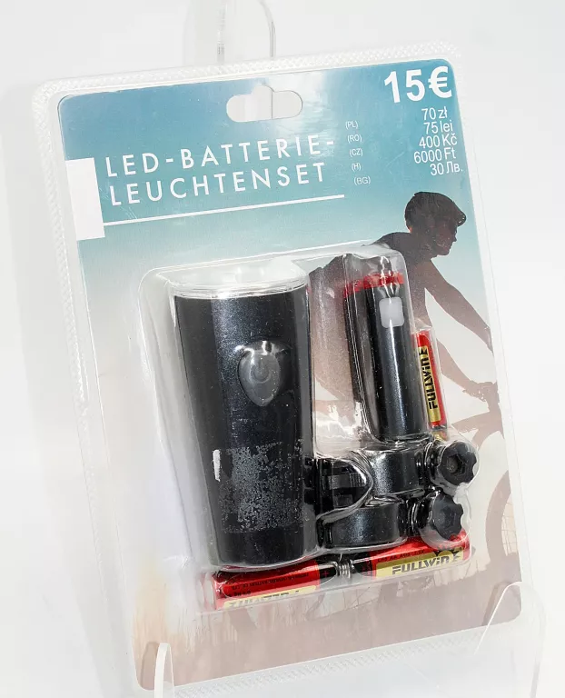 ZESTAW LAMPEK ROWEROWYCH LED NA BATERIE DNP46