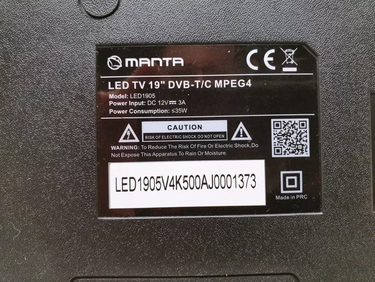 TELEWIZOR MANTA 1905 19" LED 12V
