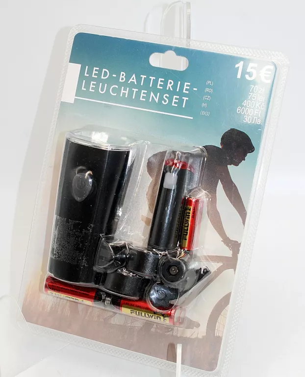 ZESTAW LAMPEK ROWEROWYCH LED NA BATERIE DNP46