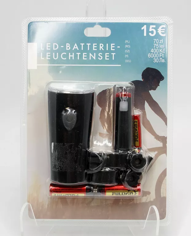 ZESTAW LAMPEK ROWEROWYCH LED NA BATERIE DNP46