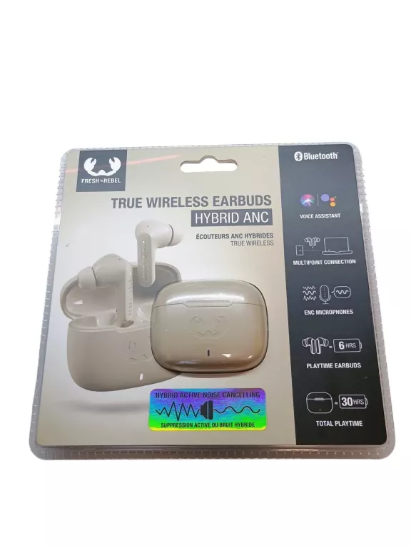 SŁUCHAWKI FRESCH REBEL TRUE WIRELESS HYBRID ANC BEŻ