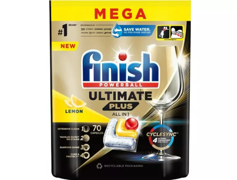 KAPSUŁKI DO ZMYWARKI FINISH ULTIMATE PLUS ALL IN1 LEMON 70 SZTUK