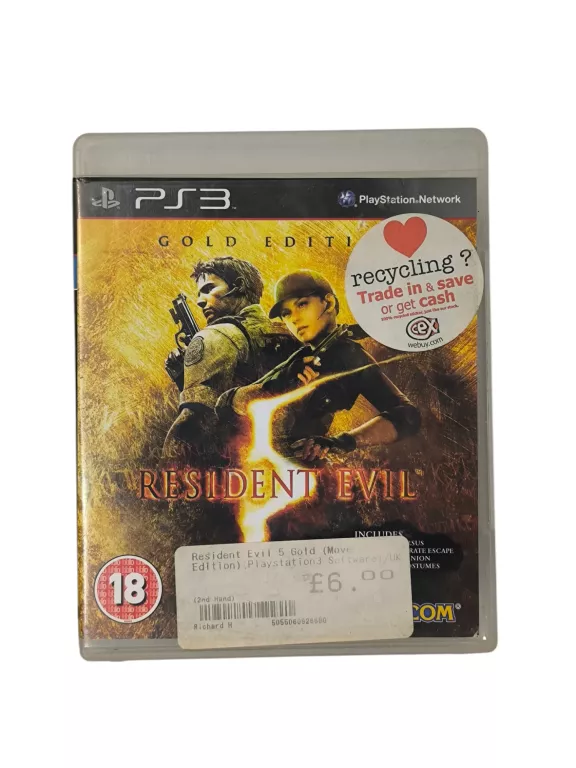 RESIDENT EVIL 5 GOLD EDITION SONY PLAYSTATION 3 (PS3)