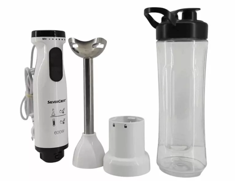 BLENDER RĘCZNY SILVERCREST SSSM 600 A1, 600 W Z NASADKĄ DO SMOOTHIE 600ML