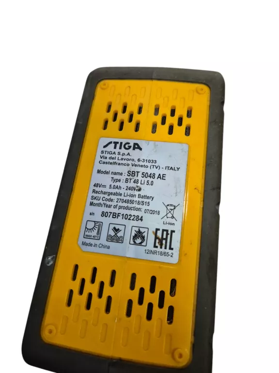 PIŁA ŁAŃCUCHOWA AKUMULAT STIGA SC 48 AE + AKU 5.0 STIGA SBT 5048 AE