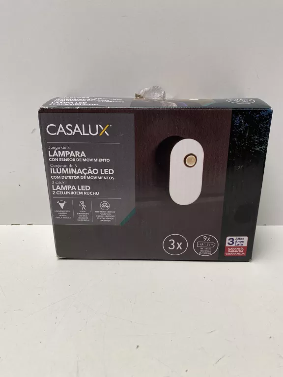 CASALUX LAMPA LED Z CZUJNIKIEM RUCHU 3SZT