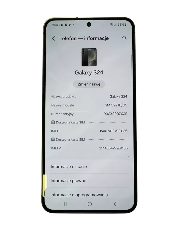 SAMSUNG GALAXY S24 8/256GB ONYX BLACK 0PERAT0R PLU5